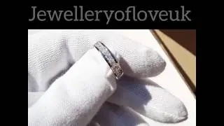 Sterling silver princess cut eternity ring (SM2)