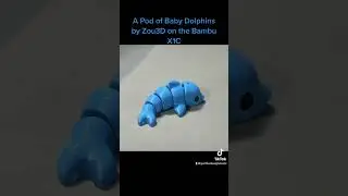 3D Printing a pod of Baby Dolphins on the Bambu X1C #bambulab #Zou3d #3dprinting