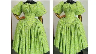 How to cut and sew milkmaid dress that covers the chest properly and still Classy #sewingpatterns