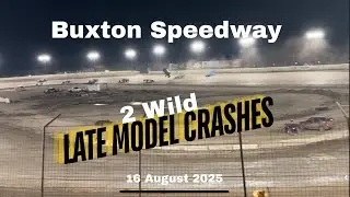 WOW!! 2 Scary Late Model Crashes at Buxton Speedway