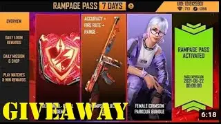 RAMPAGE PASS GIVEAWAY | FREEFIRE LIVE