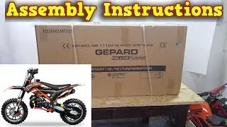 49cc Dirt Bike Cross - Gepard - Unboxing - Assembly Instructions - Nitro Motors