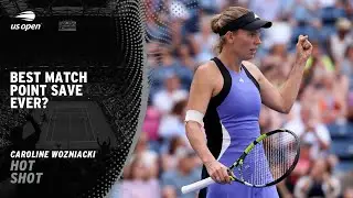 Caroline Wozniacki's EPIC Match Point Save! | 2024 US Open