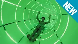 Spider Web LED Water Slide [NEW] at DanGastQuellbad Varel