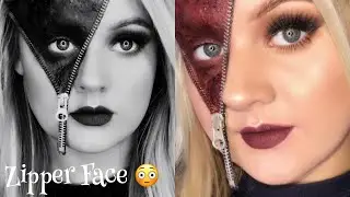 Unzipped Zipper Face SFX Makeup Tutorial | Halloween | Brooklynn Dennington