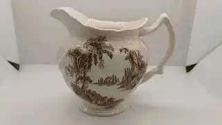 Vintage Johnson Bros china The Old Mill Water Jug.