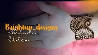 A SIMPLE BUT BEAUTIFULL MEHINDI DESIGN ON RIGHTHAND #brightup_designs #mehndi #henna #viralvideo#art