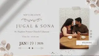 JUGAL and  SONA || WEDDING || LIVE STREAMING || 19.01.2025 || TIME - 10.30 AM ||