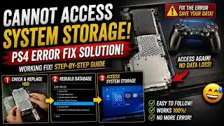 Cannot Acces System Storage | PS4 Error Fix Solution