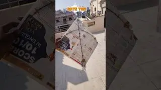 Making paper kite 🪁#kitefestival #theinfinityguy #hyderabadkitefestival