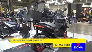 2022 Aprilria SR GT 200 Sport  Motorcycle Walkaround Eicma 2021
