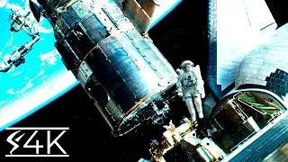 Shuttle Destroyed (4K) Struck By Satellite Debris : Gravity