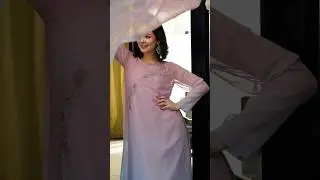 Anzaal Long Lulusar Luxury Chiffon Collection/Hania Amir Elegant Pink & Blue Maxi/fashion