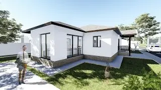 Proiect casa LUMIS | Parter | 3 camere | 104 mp