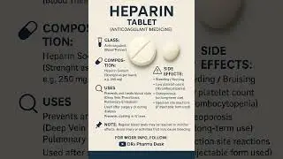 Heparin tablet uses in hindi or fayde doses side effects #Heprin#medicineuses #medical