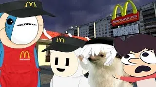 &iexcl;TRABAJANDO EN NUESTRO MCDONALD'S! con Santikun, Karloz y Extintone | GMOD