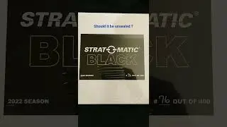 Strat-o-matic Baseball Black Edition unsealed?