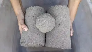 New video full Crunchy cement sand  cylinder's & chunks crumbling in water...by mini libi asmr💦💧