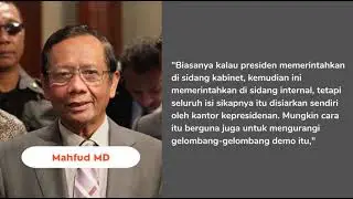 Menko Mahfud Respons presiden Jokowi Bantu Redam Demo 11 april