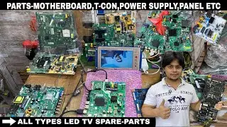 A To Z Led Tv Spare Parts Delhi Electronic Market | motherboard | tv spare parts | tcon board