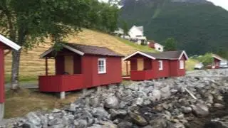 Hustadnes Fjordhytter, Norway. View from wood platform.