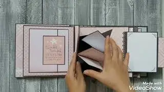 Welcome Little One | Pop-up Baby Girl | Scrapbook mini album 2021 | Pop up scrapbook | pop up page