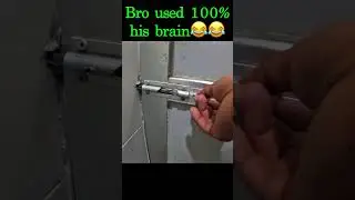 If toilet's lock is not working, no problem use ball pen😂 😂#shorts