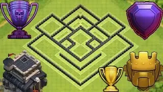 NEW LEGEND LEAGUE TH9 TROPHY BASE - COC TH9 TROPHY BASE 2016 - CLASH OF CLANS