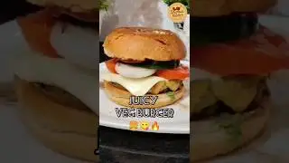 Juicy Veg Burger 🍔😋| Street Style Burger Recipe at Home 🔥| Shama's Kitchen | #shorts #explore #food