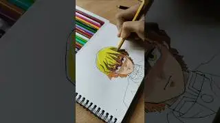 Zenitsu Drawing ⚡ | Demon Slayer Fanart #shorts #animeeart #zenitsu #demonslayer