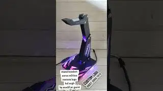 stand headset aorus edition custom logo led argb by modif pc garut