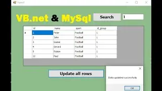 Visual basic .net: How to update all data from datagridview to MySql database at once