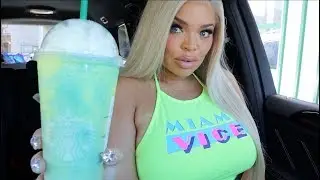 TRYING NEW STARBUCKS TIE-DYE DRINK!
