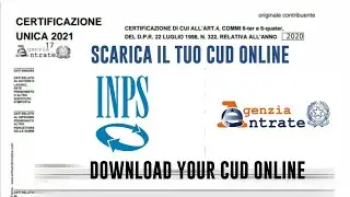 CERTIFICAZIONE UNICA 2021 |COME SCARICARE IL TUO CUD ONLINE | How to download your CUD online