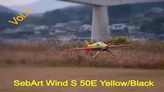 SebArt Wind S 50E Yellow/Black RC Airplane Flight Outdoors Vol.1