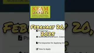 KEAM 2025 registration start date?#keam#engineering#czernode