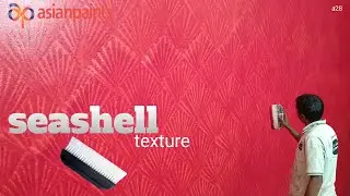   Royal play!! Seashell texture!! #asianpaints #painting #walltexture #interiordesign 