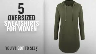 Top 10 Oversized Sweatshirts For Women [2018]: MISELON Womens Long Sleeve Pullover Hoodie Casual