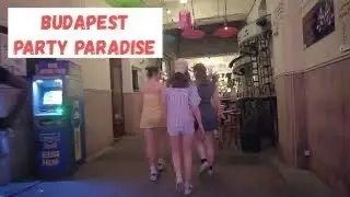 Budapest Nightlife HDR 4K, walking through District 7 party paradise