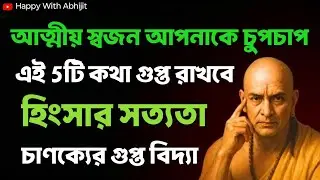 আত্মীয় স্বজন আপনাকে চুপচাপ এই 5টি কথা গুপ্ত রাখবে | Bengali Motivational Video By Acharya Chanakya