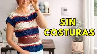 ✅APRENDE a tejer blusa a CROCHET con restos de hilo | FÁCIL y rápido