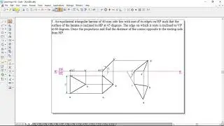 Orthographic Projection of Planes   Problem No  1 and 2