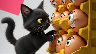 Domino The Cat vs Egg Carton Who Wins? ASMR Activated!