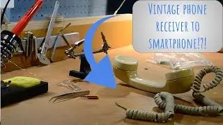 Vintage phone receiver wired to work with a modern smartphone. Why? Because I can!