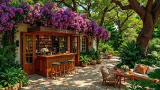 Springtime Jazz in a Charming Garden Caf&eacute; 🌺 Gentle Jazz Music for Stress Relief & Focus