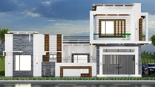 50 By 44|| Corner Elevation|| Single Storey||