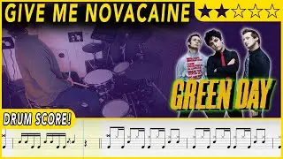 Give Me Novacaine - Green Day | DRUM SCORE Sheet Music | #416 DRUMSCRIBE