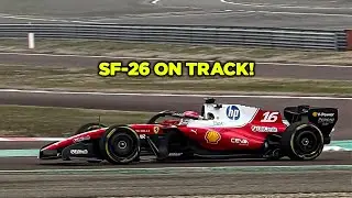CHARLES LECLERC FIRST RUN ON TRACK WITH THE SF-26!!!