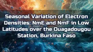 Seasonal Variation of NmE & NmF at Ouagadougou Station, Burkina Faso | Electron density