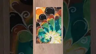 Spiral Flowers Abstract Painting | Oil Pastel | Relaxing & Peaceful Art Demonstration